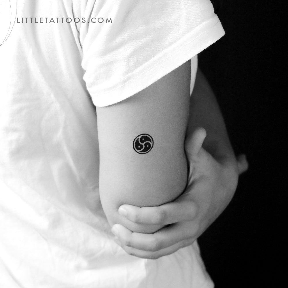 BDSM Triskele Temporary Tattoo - Set of 3 – Temporary Little Tattoos