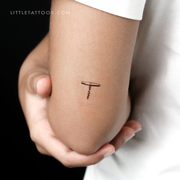 Corkscrew Temporary Tattoo - Set of 3