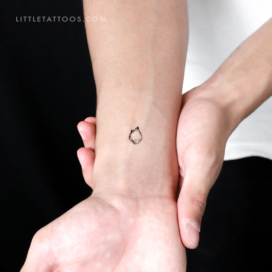 Clove Of Garlic Temporary Tattoo - Set of 3