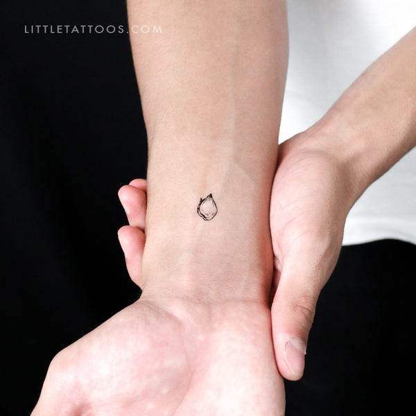 Clove Of Garlic Temporary Tattoo - Set of 3