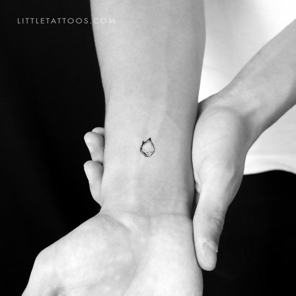 Clove Of Garlic Temporary Tattoo - Set of 3