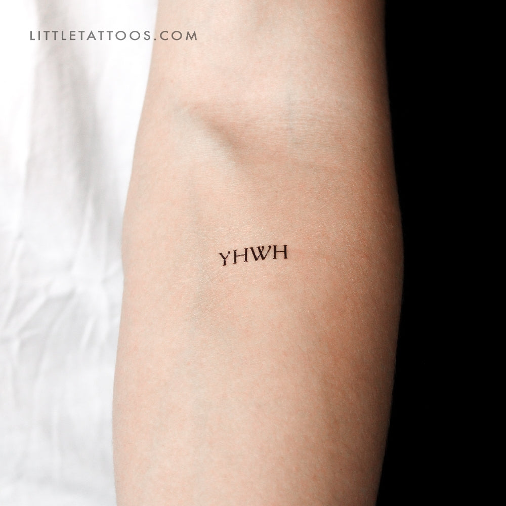 Tatuaje temporal de YHWH - Juego de 3
