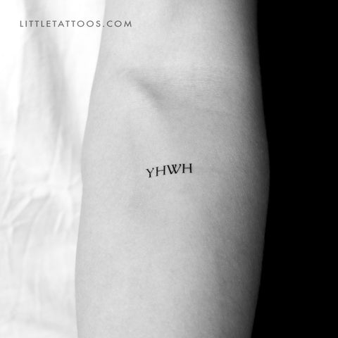 YHWH Temporary Tattoo - Set of 3