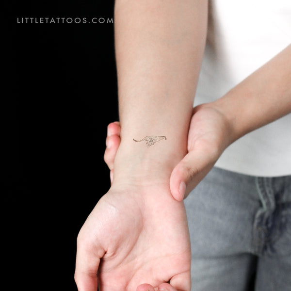 Small Running Cheetah Temporary Tattoo - Set of 3