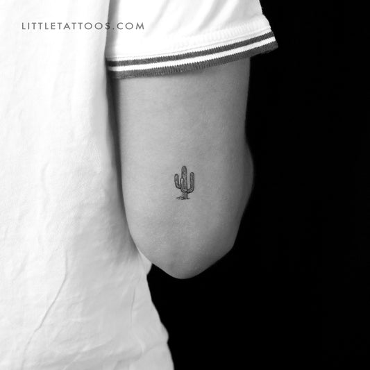 Tatuaje temporal de saguaro - Juego de 3