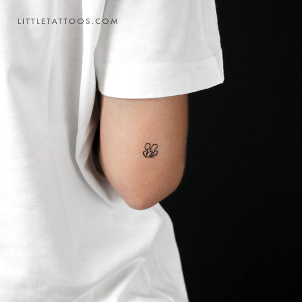 Opuntia Cactus Temporary Tattoo - Set of 3