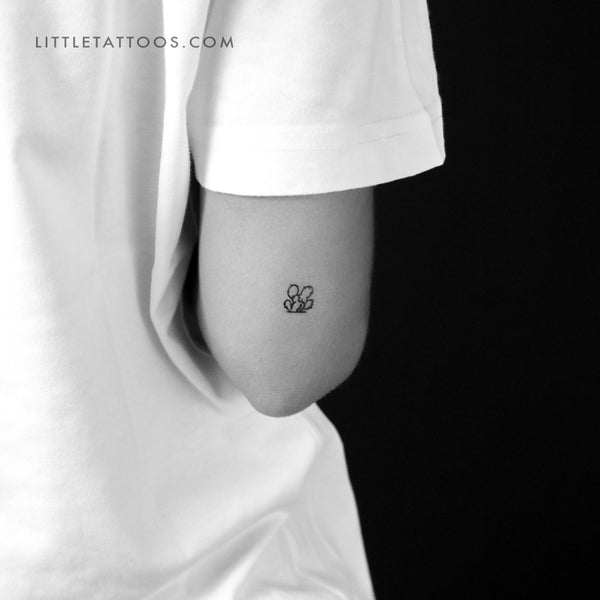 Opuntia Cactus Temporary Tattoo - Set of 3