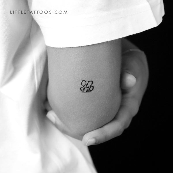 Opuntia Cactus Temporary Tattoo - Set of 3