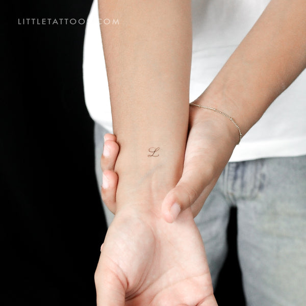 L Script Temporary Tattoo - Set of 3