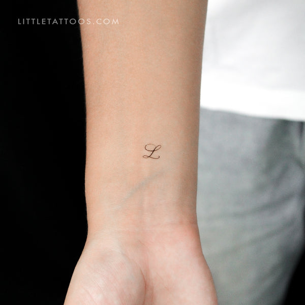 L Script Temporary Tattoo - Set of 3