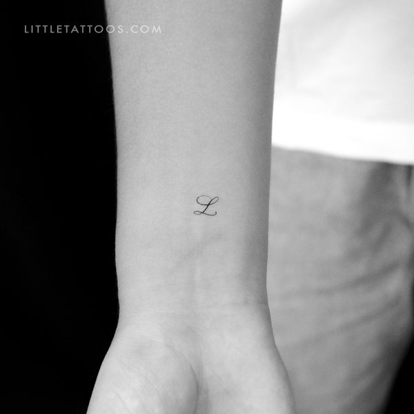 L Script Temporary Tattoo - Set of 3