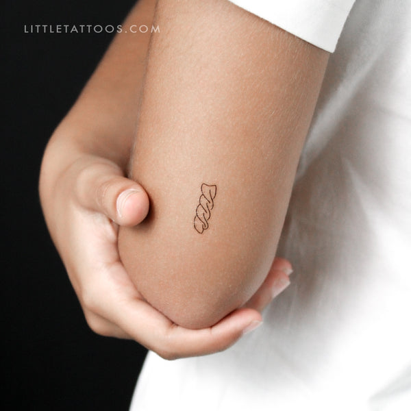 Fusilli Pasta Temporary Tattoo - Set of 3