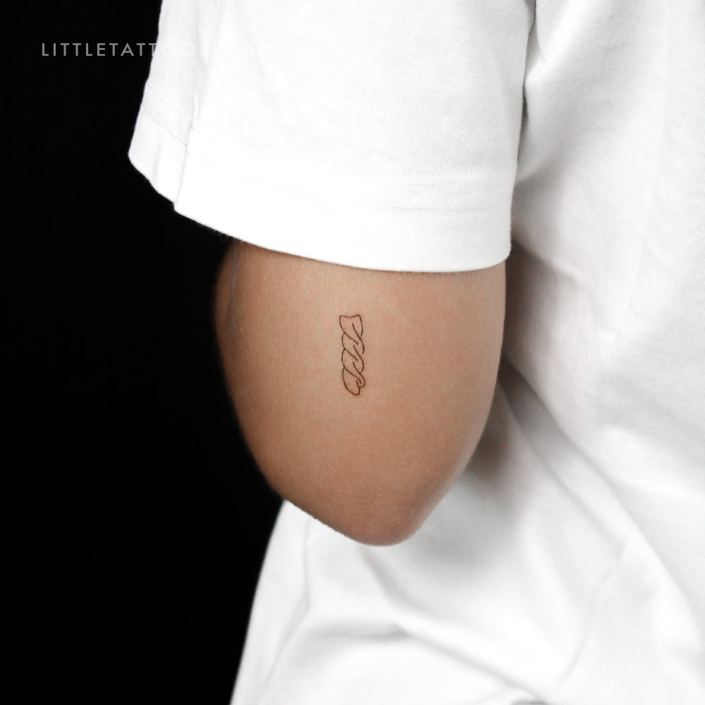 Fusilli Pasta Temporary Tattoo - Set of 3