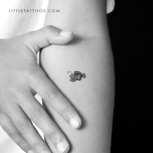 Anglerfish Temporary Tattoo - Set of 3