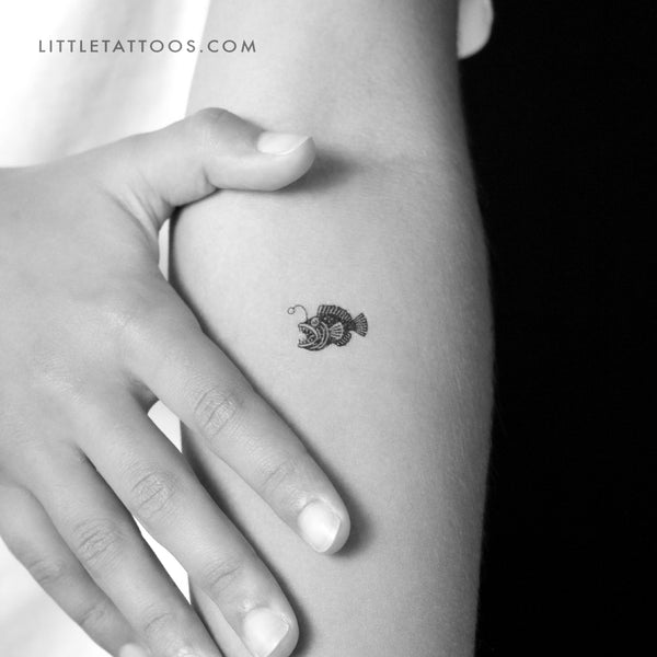 Anglerfish Temporary Tattoo - Set of 3