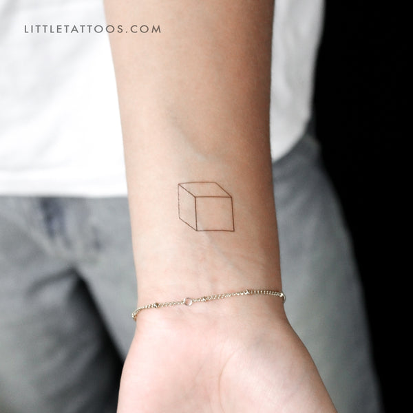 Little Cube Temporary Tattoo - Set of 3