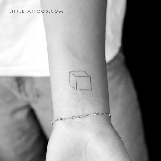 Tatuaje temporal de cubo pequeño - Juego de 3