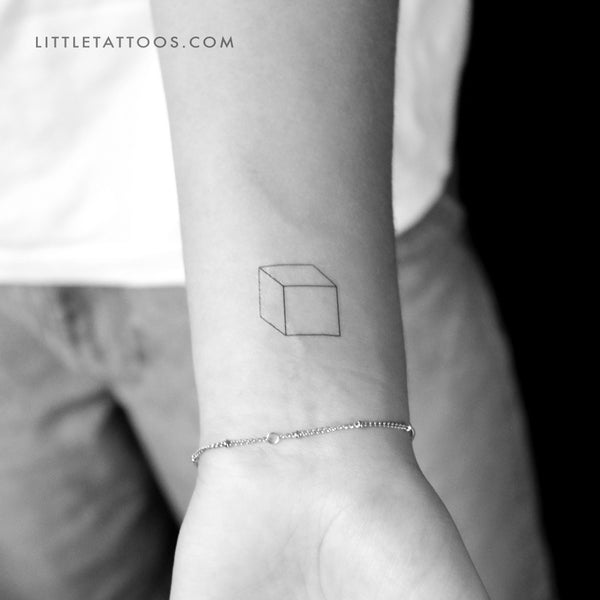 Little Cube Temporary Tattoo - Set of 3