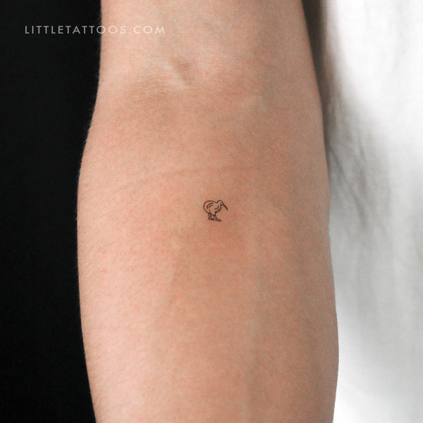 Tiny Kiwi Bird Temporary Tattoo - Set of 3