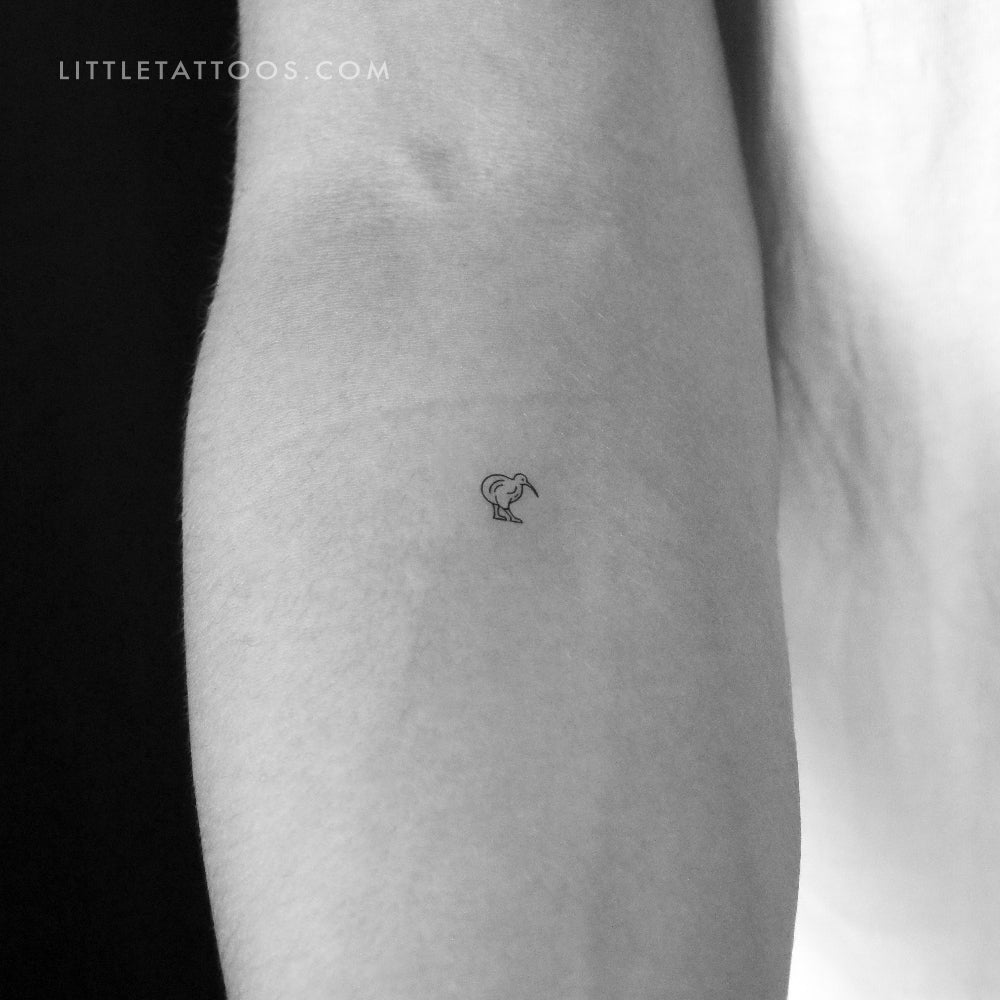 Tiny Kiwi Bird Temporary Tattoo - Set of 3