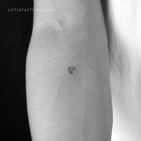 Tiny Kiwi Bird Temporary Tattoo - Set of 3