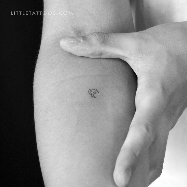 Tiny Kiwi Bird Temporary Tattoo - Set of 3