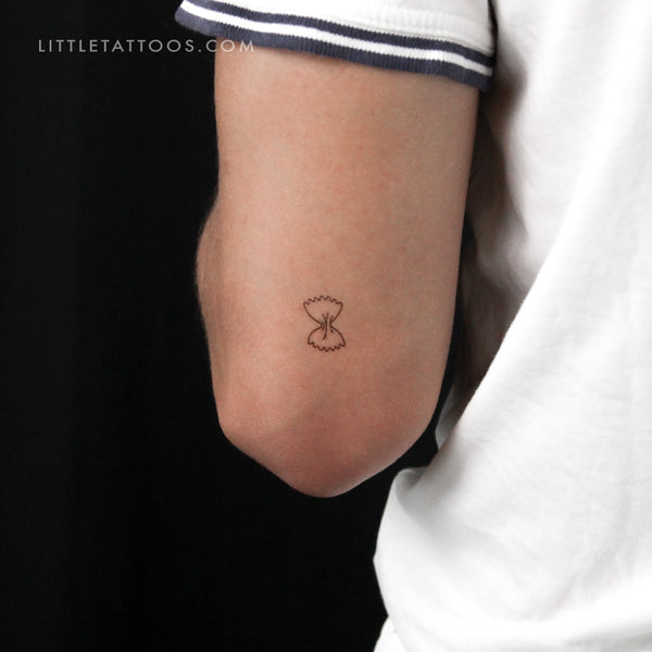 Small Farfalle Pasta Temporary Tattoo - Set of 3