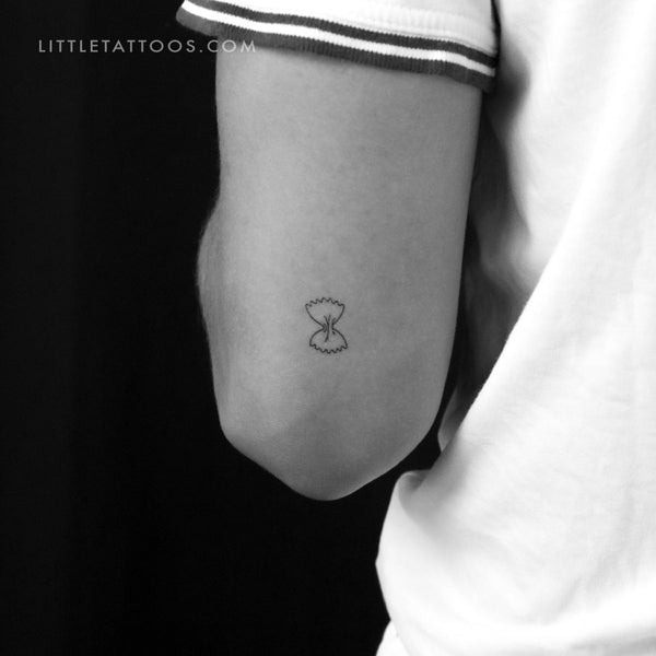 Small Farfalle Pasta Temporary Tattoo - Set of 3