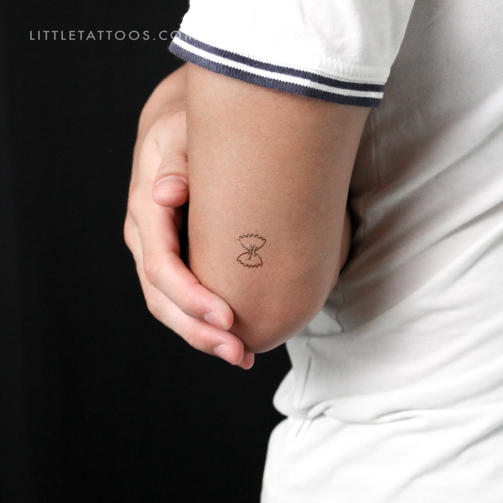 Small Farfalle Pasta Temporary Tattoo - Set of 3
