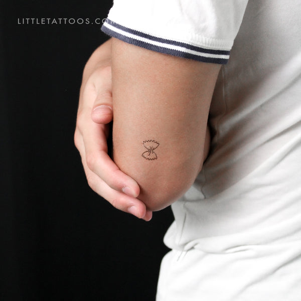 Small Farfalle Pasta Temporary Tattoo - Set of 3