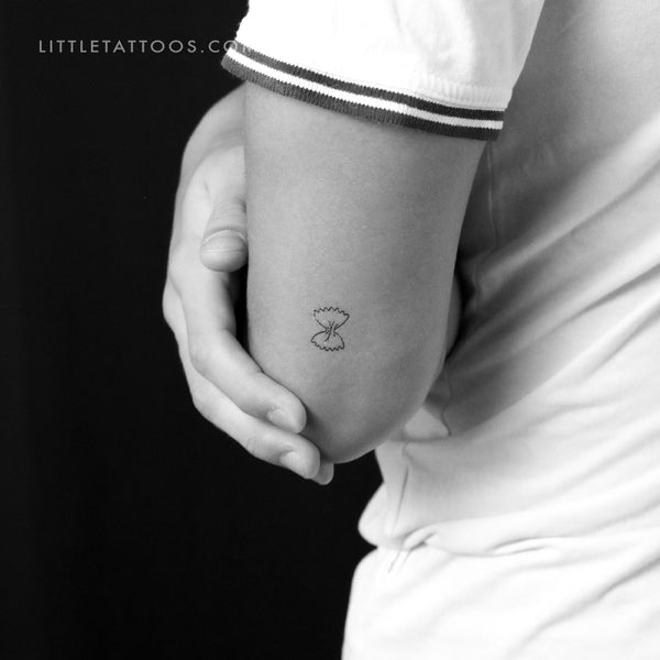 Small Farfalle Pasta Temporary Tattoo - Set of 3