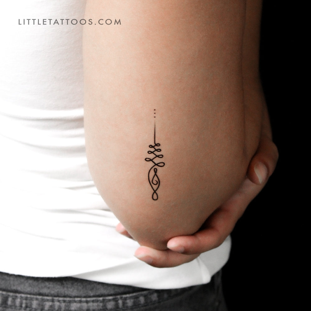 Tatuaje temporal Unalome - Juego de 3