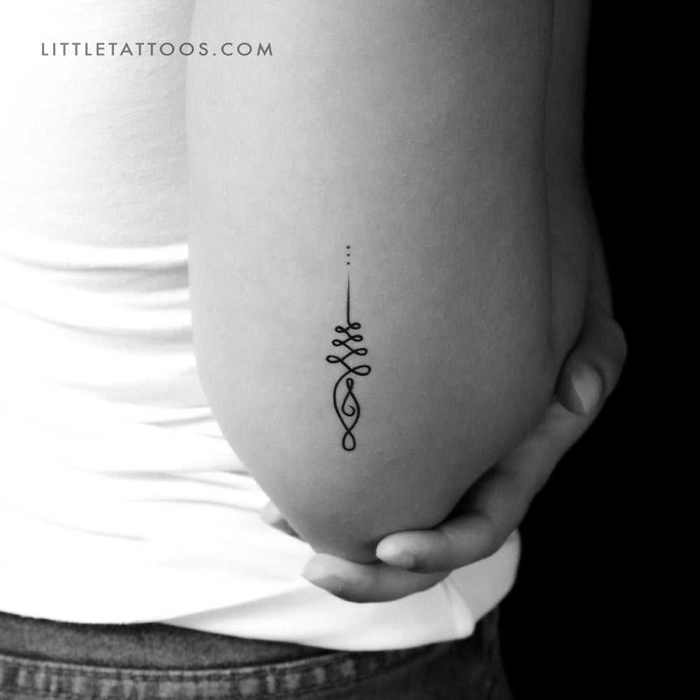Tatuaje temporal Unalome - Juego de 3