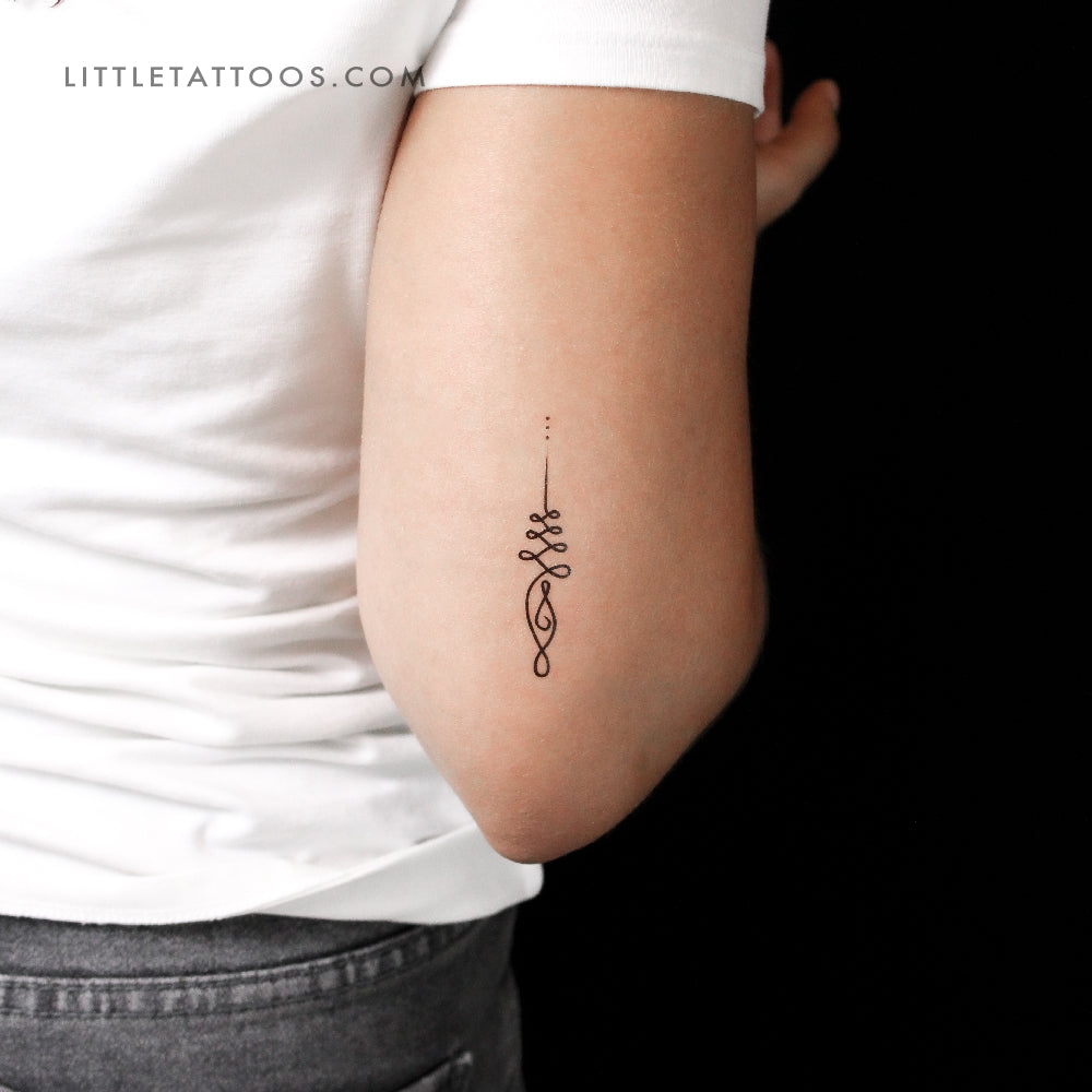 Tatuaje temporal Unalome - Juego de 3