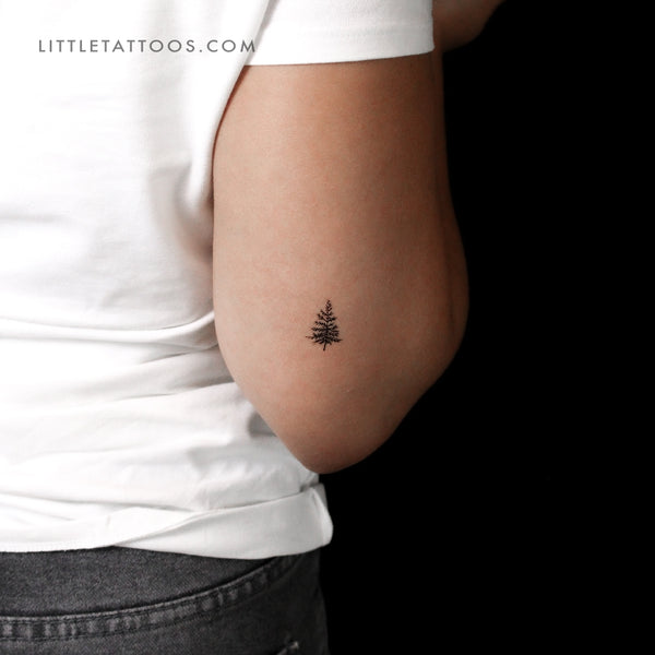 Little Pine Tree Temporary Tattoo - Set of 3