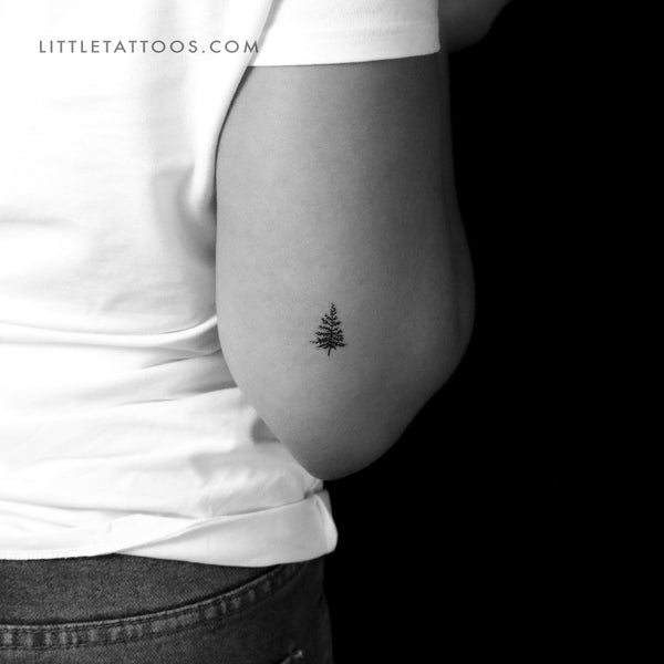 Little Pine Tree Temporary Tattoo - Set of 3