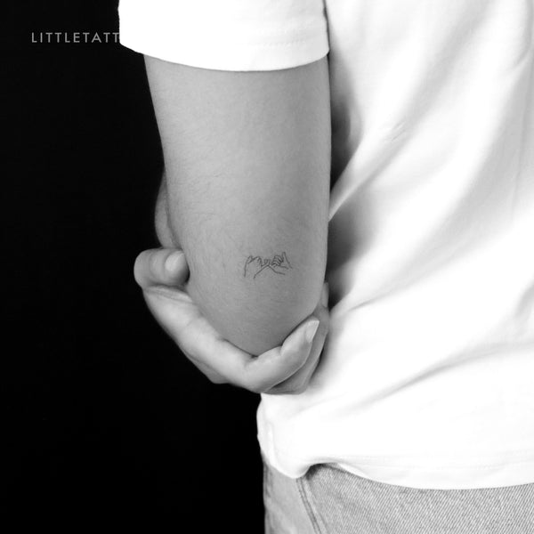 Small Pinky Promise Temporary Tattoo - Set of 3