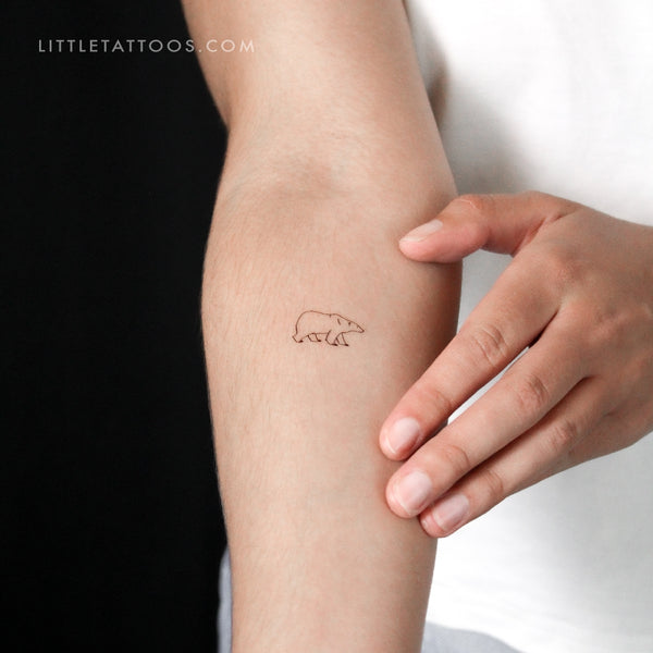 Polar Bear Temporary Tattoo - Set of 3