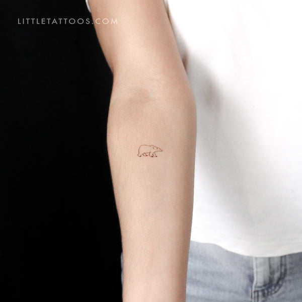 Polar Bear Temporary Tattoo - Set of 3