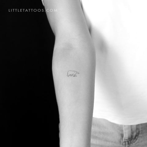 Polar Bear Temporary Tattoo - Set of 3