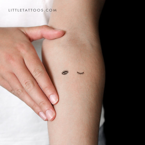 Eye and Eyelash Temporary Tattoo - Set of 3+3