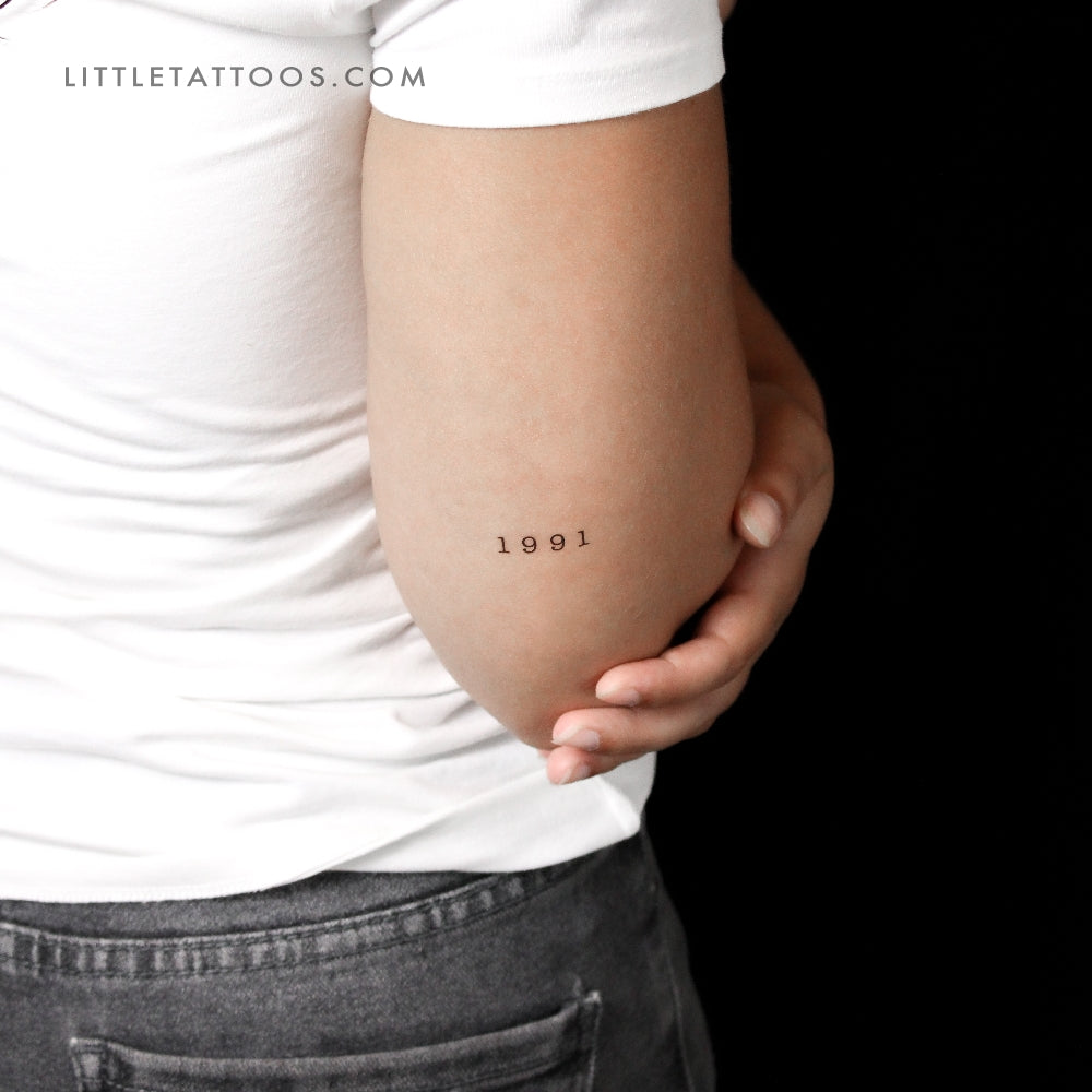 1991 Birth Year Temporary Tattoo - Set of 3
