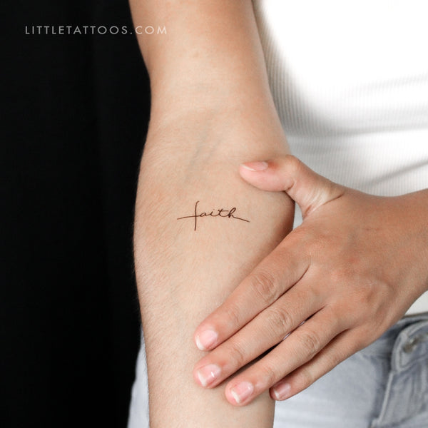 Faith Cross Temporary Tattoo - Set of 3