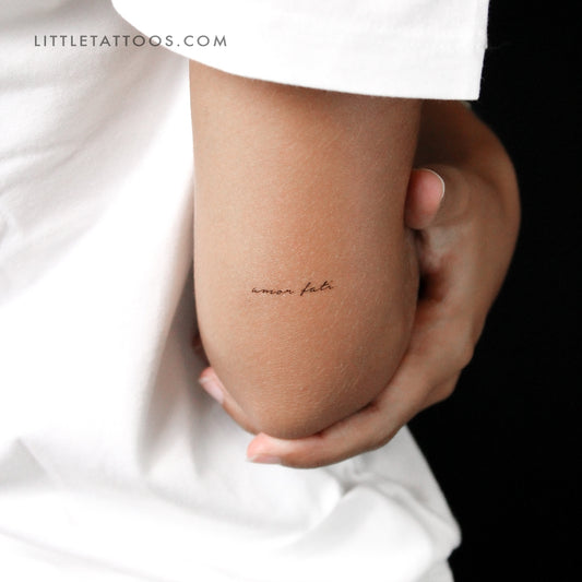 Small Amor Fati Temporary Tattoo - Set of 3
