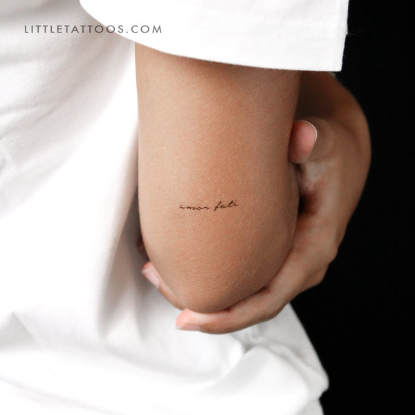 Small Amor Fati Temporary Tattoo - Set of 3
