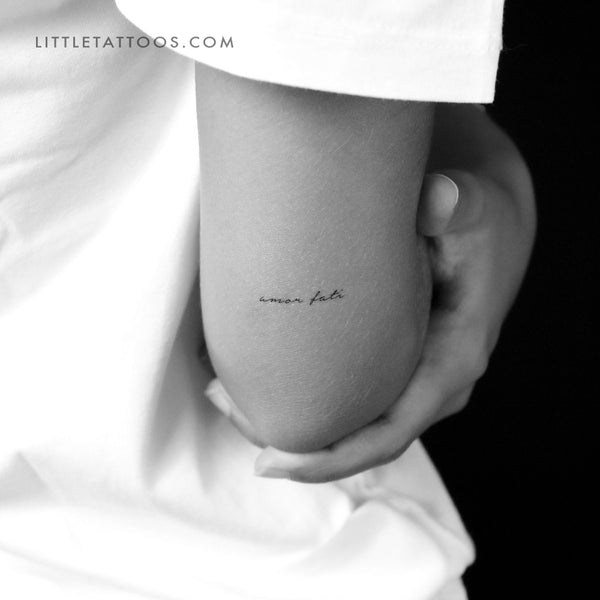 Small Amor Fati Temporary Tattoo - Set of 3