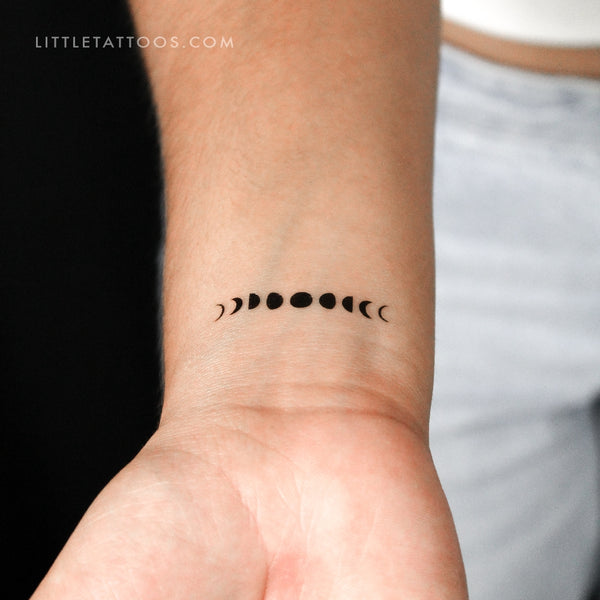 Moon Phases Temporary Tattoo - Set of 3