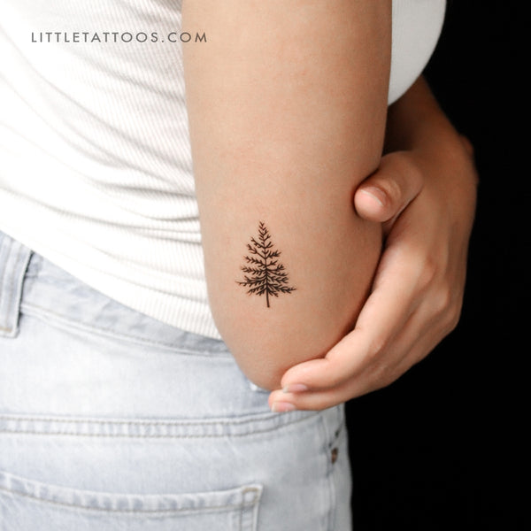 Pine Tree Temporary Tattoo - Set of 3