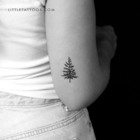 Pine Tree Temporary Tattoo - Set of 3