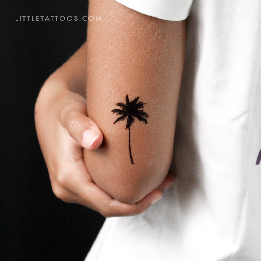 Palm Tree Temporary Tattoo - Set of 3